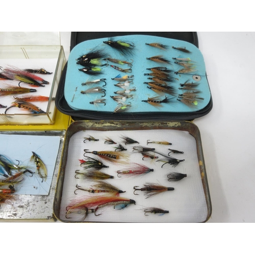 321 - A collection of hand tied Salmon and Sea Trout Flies and Tubes