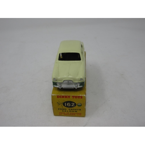 52 - A boxed Dinky Toys No.162 cream and green Ford Zephyr Saloon