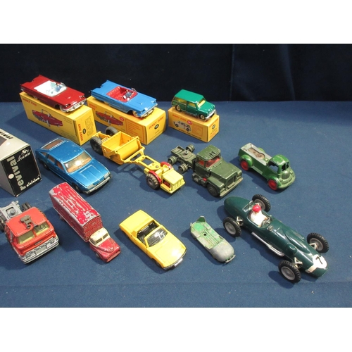 59 - Three reproduction boxed Dinky Toys including two No.555 Ford Thunderbird Cabriolets and a No.197 Mo... 