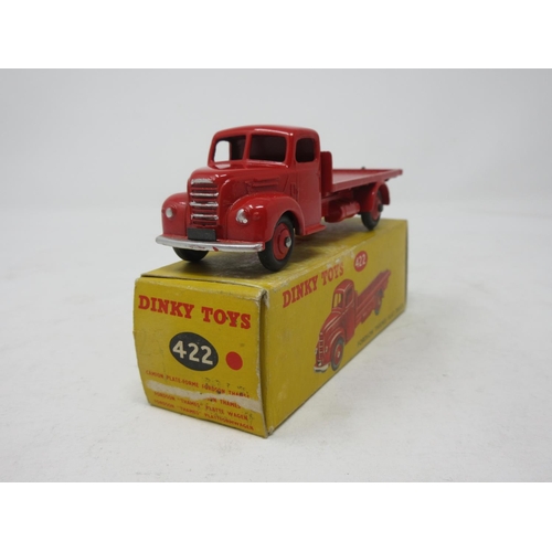 62 - A boxed Dinky Toys No.422 red Fordson Thames Flat Tuck