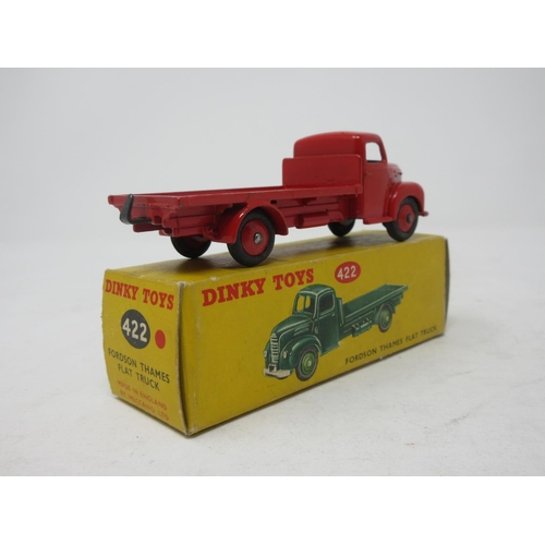 62 - A boxed Dinky Toys No.422 red Fordson Thames Flat Tuck