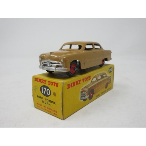 63 - A boxed Dinky Toys No.170 tan Ford Fordor Sedan