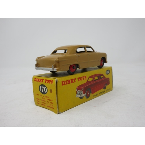 63 - A boxed Dinky Toys No.170 tan Ford Fordor Sedan