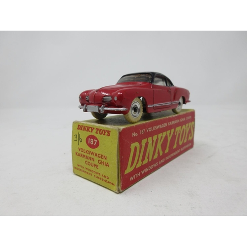 66 - A boxed Dinky Toys No.187 red VW Karmann Ghia Coupe