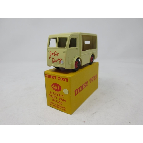 67 - A boxed Dinky Toys No.491 Promotional 'Job's Dairy' N.C.B. electric Van