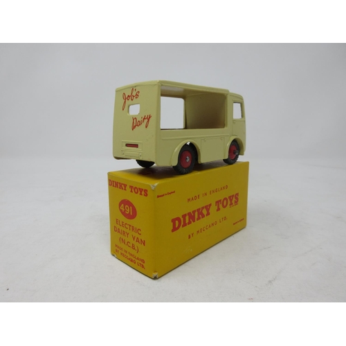 67 - A boxed Dinky Toys No.491 Promotional 'Job's Dairy' N.C.B. electric Van