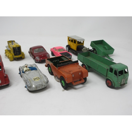 69 - An unboxed Corgi Toys Jaguar E-Type, a Dinky Toys No.120 Jaguar XK, an unboxed Dinky Toys No.110 Ast... 