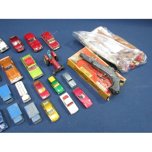 89 - A quantity of playworn diecast Vehicles including Corgi Batmobile, Lincoln Continental, Corvette Sti... 