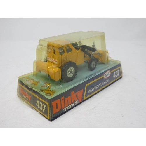 97 - A perspex boxed Dinky Toys No.437 Muir Hill 2WL Loader