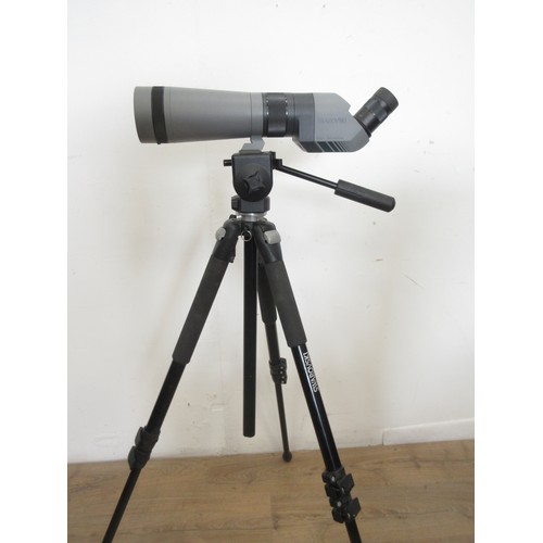 480 - A Swarovski AT80 HD Spotting Scope with x20-60 eyepiece on Manfrotto Swarovski branded Tripod with a... 