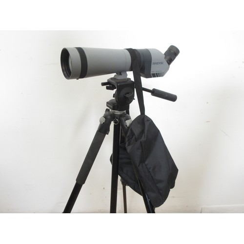 480 - A Swarovski AT80 HD Spotting Scope with x20-60 eyepiece on Manfrotto Swarovski branded Tripod with a... 