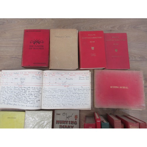 382A - Two handwritten Hunting Diaries from the Knighton area in the early 20th Century and a quantity of H... 