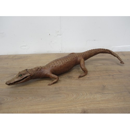 482 - A taxidermy specimen of a juvenile Crocodile A/F 3ft 3in L