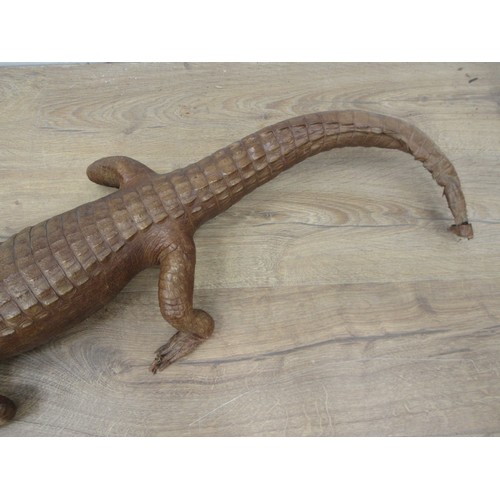 482 - A taxidermy specimen of a juvenile Crocodile A/F 3ft 3in L