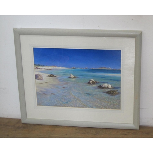 337 - C.N. SMITH. On Tresco, signed and dated '00', pastel, 17 x 23 1/2 in; and an oil painting on board b... 