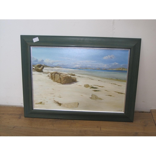 337 - C.N. SMITH. On Tresco, signed and dated '00', pastel, 17 x 23 1/2 in; and an oil painting on board b... 