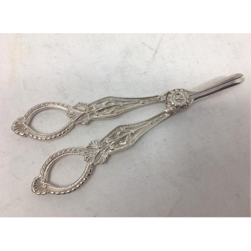 280 - A pair of modern silver Grape Scissors, Birmingham 1986.