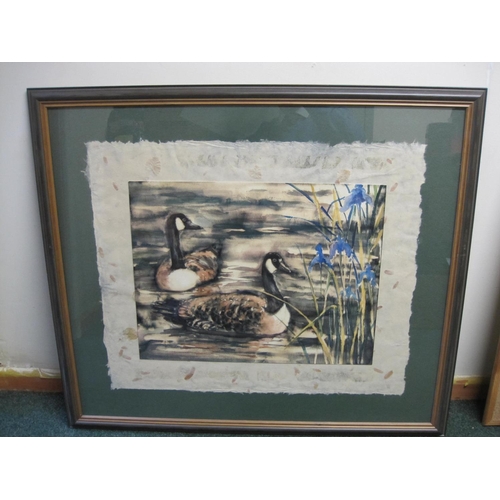 339 - MADELEINE LANCASTER-VALE. Canada Geese on a stream, watercolour, 14 1/2 x 20 in; another watercolour... 