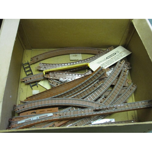 406 - A box of Triang TT gauge model Railway including two tank Locomotives, Rolling Stock and Track