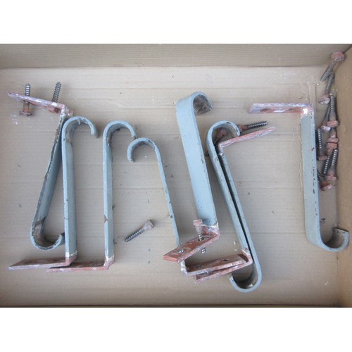 14 - Two rails with Meat Hooks with mounts 13ft L