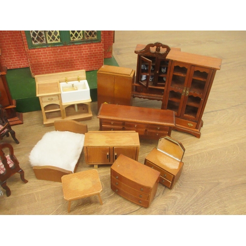 472 - A Dolls House and a box of doll's house Furniture