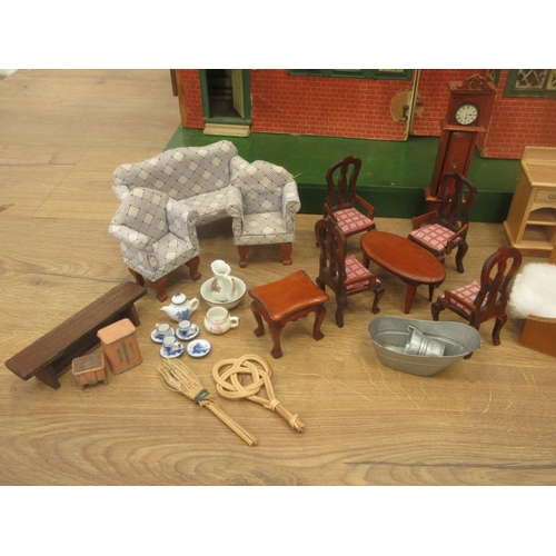 472 - A Dolls House and a box of doll's house Furniture