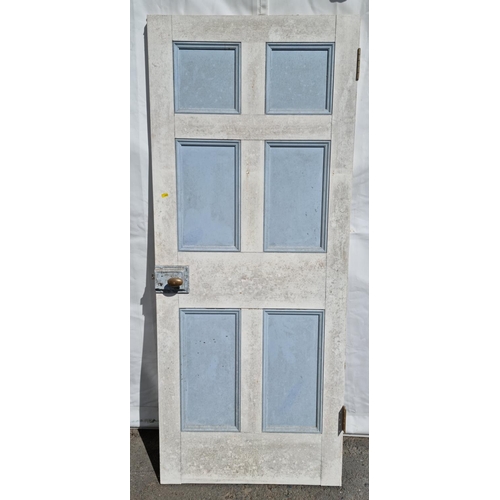 655 - Three painted Doors and an oak Door