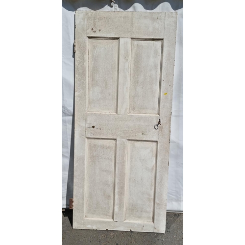 655 - Three painted Doors and an oak Door