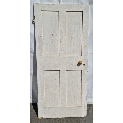 655 - Three painted Doors and an oak Door