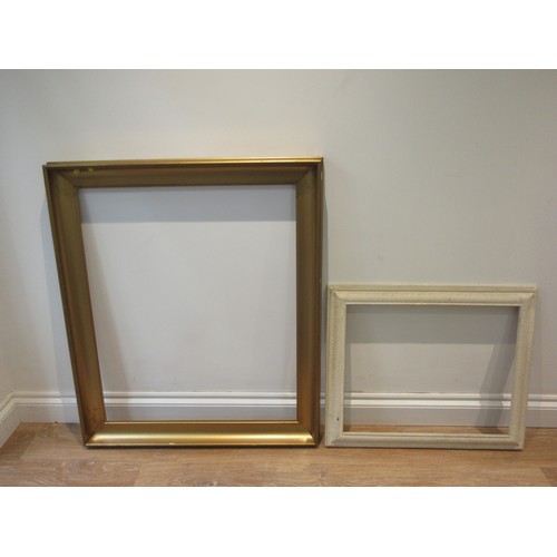 673 - A gilt Picture Frame and a white Picture Frame