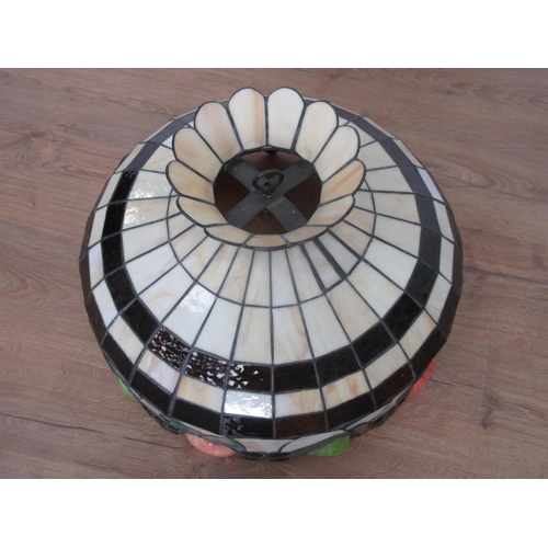 74 - A large Tiffany style ceiling light Shade 20in D