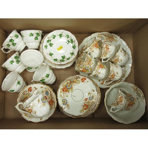 580 - A floral part Tea Set and a Colclough part Tea Set