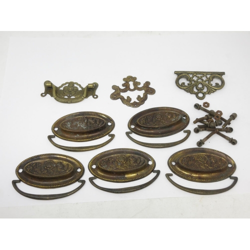 1 - A quantity of 18th and 19th Century brass Furniture Escutcheons, Knobs and Handles