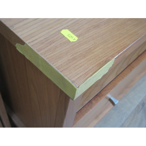 105 - A TV Stand and a pair of modern veneered Bedside Chests