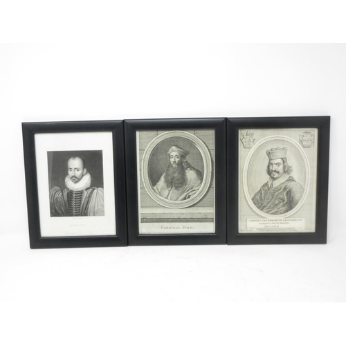 253 - Seventeen framed prints depicting Portraits of 'Nobility and Honourable Persons' including The Admir... 