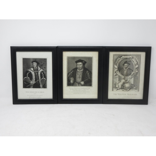 253 - Seventeen framed prints depicting Portraits of 'Nobility and Honourable Persons' including The Admir... 