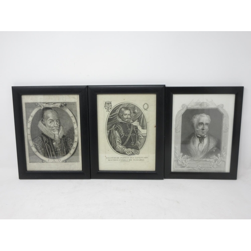 253 - Seventeen framed prints depicting Portraits of 'Nobility and Honourable Persons' including The Admir... 