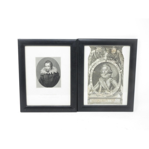 253 - Seventeen framed prints depicting Portraits of 'Nobility and Honourable Persons' including The Admir... 