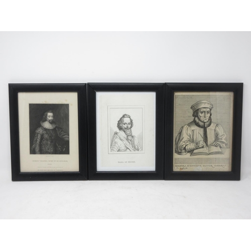 253 - Seventeen framed prints depicting Portraits of 'Nobility and Honourable Persons' including The Admir... 