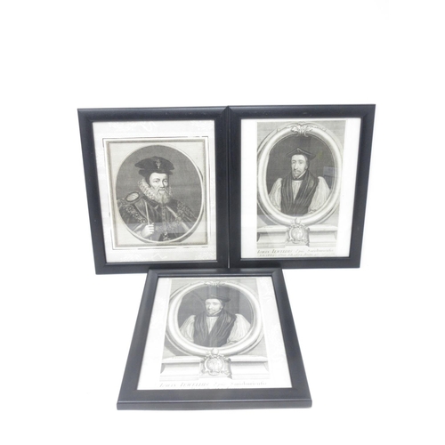 254 - Twenty four framed antique  engravings depicting  Nobility and Notable Persons including Michiel Adr... 