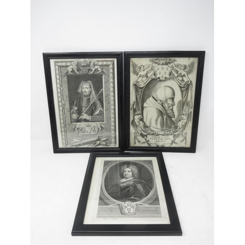 254 - Twenty four framed antique  engravings depicting  Nobility and Notable Persons including Michiel Adr... 