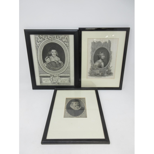 254 - Twenty four framed antique  engravings depicting  Nobility and Notable Persons including Michiel Adr... 