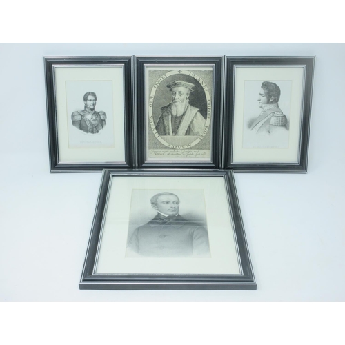 255 - Twenty six framed Portrait Engravings of Nobility and early Kings