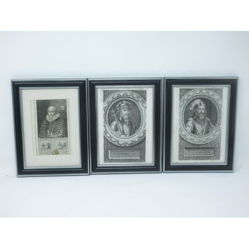 255 - Twenty six framed Portrait Engravings of Nobility and early Kings