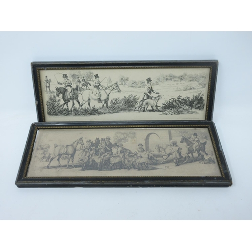 257 - A collection of Engravings including three depicting  Coursing subjects, another depicting The Frenc... 