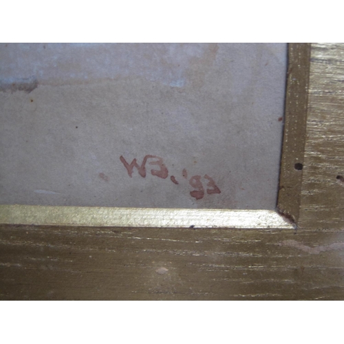 268 - W.B. View on a pathway, signed with initials and dated 93, further inscribed '19 Aug Lee', watercolo... 