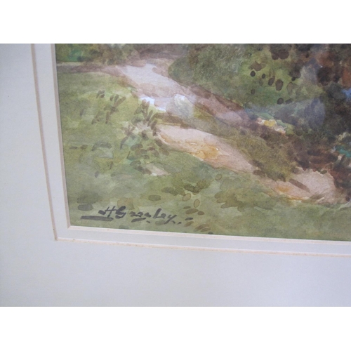 276 - HAROLD GRESLEY. A view towards a bridge, said to be Westmorland, signed, watercolour, 14 x 21in.