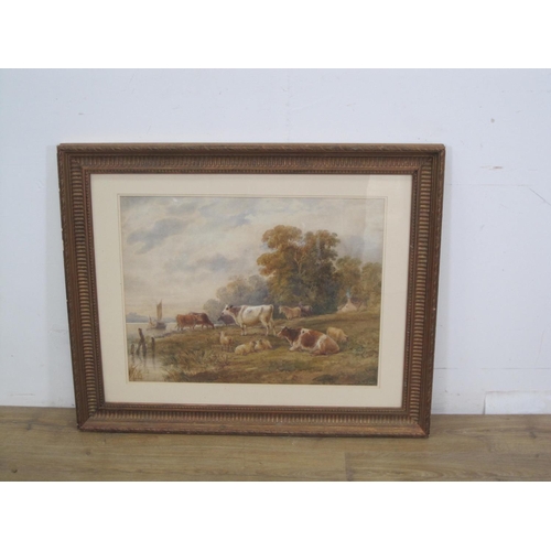 280 - HENRY EARP Snr. Riverside pastures, signed, watercolour, 20 1/2 x 26in.