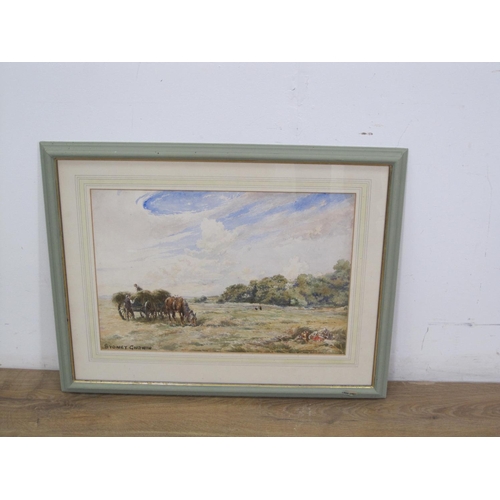 281 - SYDNEY GOODWIN. Harvest-time, signed, watercolour, 13 x 19in.