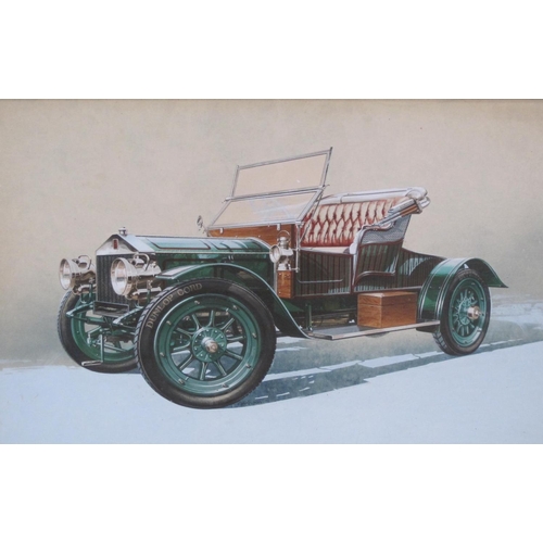 287 - ATKINSON. Studies of Vintage Cars, watercolour and gouache, heightened with white, signed, on card, ... 